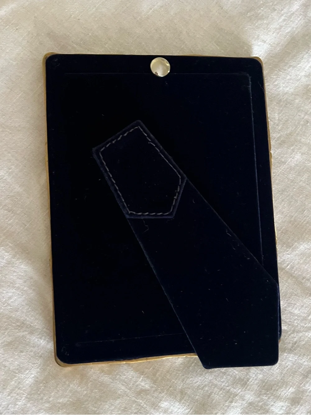Oscar de la Renta Enamel & Brass Plated Bamboo Picture Frame 5x7